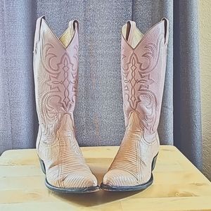 Vintage Orchid Larry Mahan Teju Cowboy Boots Size 6.5